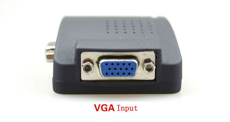 TV DVD AV compuesto RCA s-video a VGA Monitor ordenador adaptador de vídeo convertidor caja de interruptor