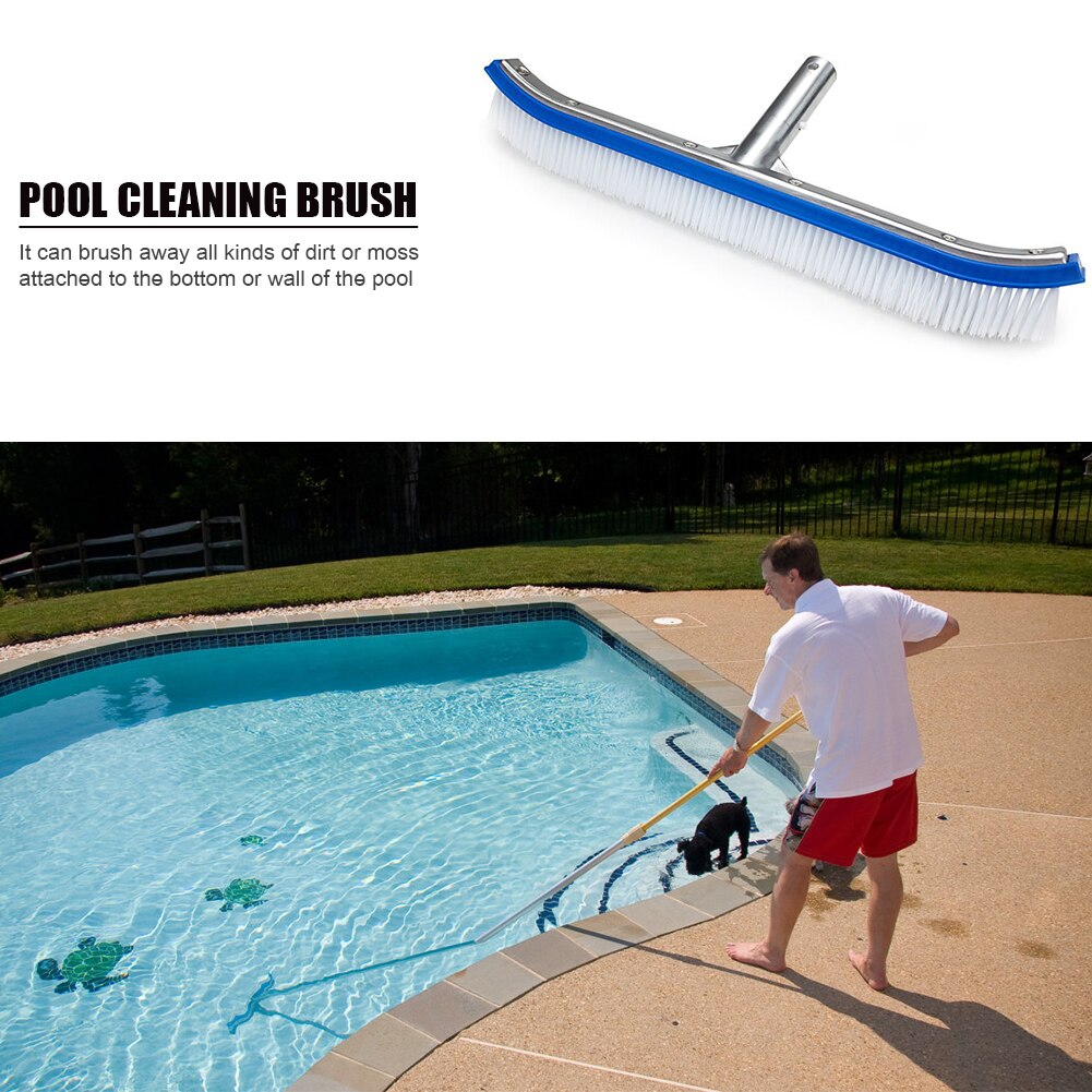 18 inch Swimming Pool Cleaning Tool Portable Tub Algae Cleaner Plastic Brush Frame Net Skimmer Cleaner Swimming Pool
