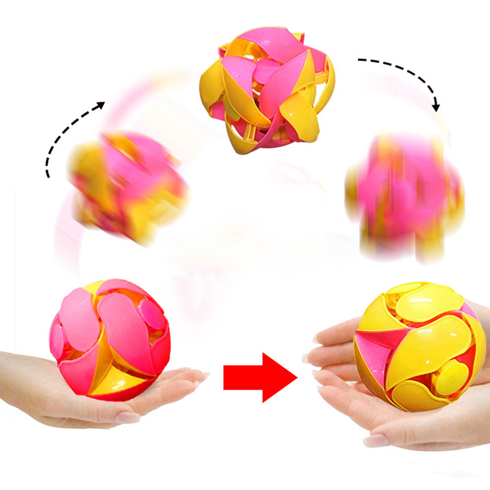 1Pcs Spaß Farbwechsel Doppel Magic Ball Hand Werfen Sensorischen Dekompression Zubehör Kinder Erwachsene Kreative Spielzeug