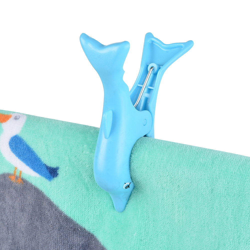 Zomer plastic kleurklemmen schattige dieren strandlakenklem om de wind te voorkomen klem wasknijpers droogrekken bevestigingsklem