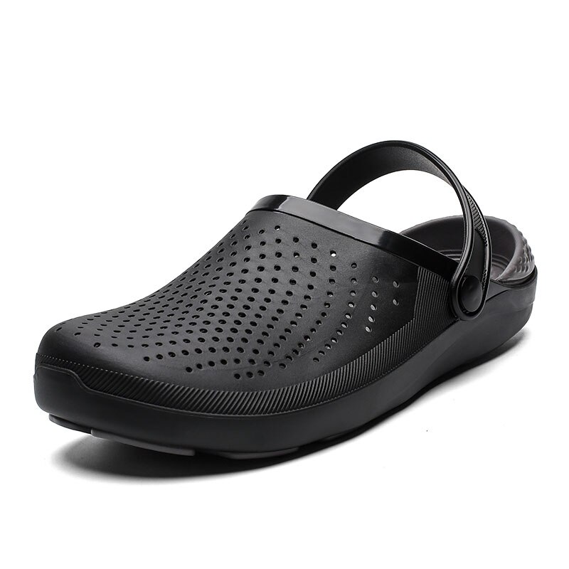 Zomer Mannen Klompen Sandalen Strand Slippers Voor Mannen Mannelijke Schoeisel Zomer Schoenen Man Big Size tuin Klomp: blackgrey / 11