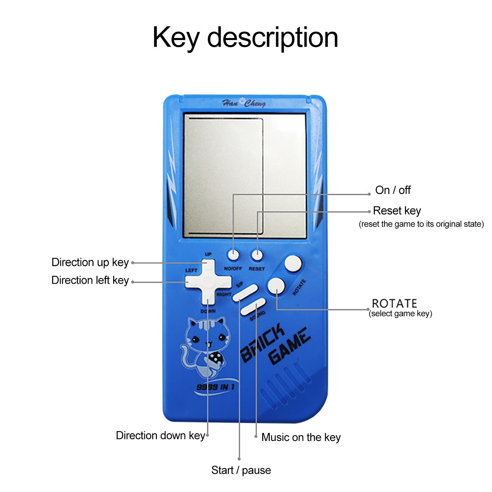 3.5 Inch Groot Scherm Baksteen Game Hand Held Klassieke Nostalgische Decompressie Speelgoed Ik Mis Mijn Jeugd Game Console Tetris # y30