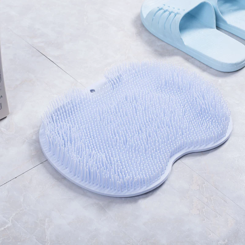 1Pc-Luie Voet Wrijven Tool Huishoudelijke Badkamer Voet Borstelen Zool Massage Pad Met Zuignap Anti Slip Voet Wash Pad: Blauw