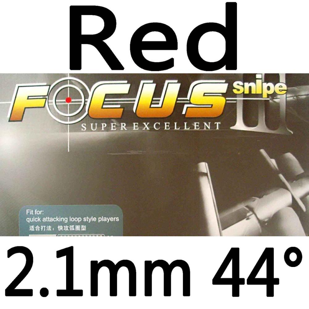 Guma do Tenisa Stołowego 729 Friendship FOCUS III FOCUS3 - Pips In - 2.1mm - H42/H44/H46: Czerwony 2.1mm H44