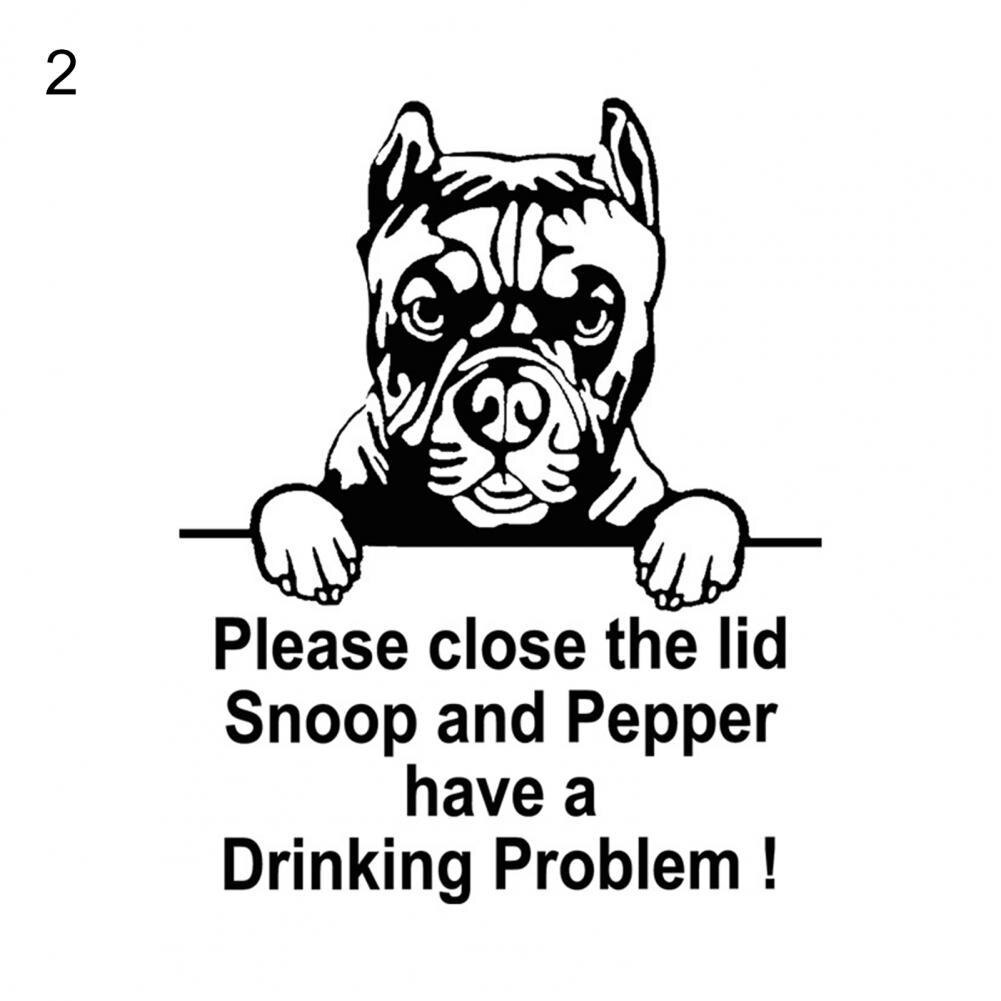 Toilet Seat Decal No Residue Self-adhesive Paper Toilet Seat Decorative Dogs Sticker for Home: Style 2