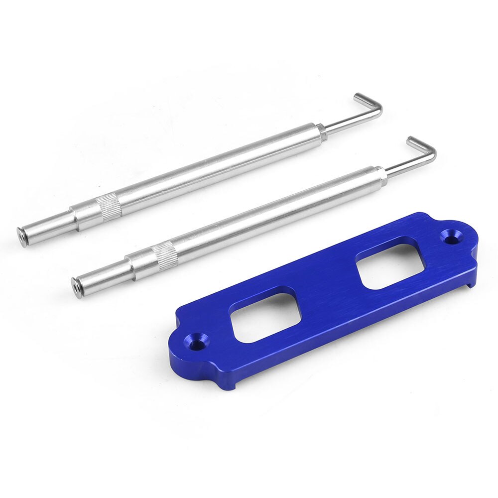 Aluminum Battery Tie Down Kit Hold Down Rod With Stainless Tray Hooks Fit For Acura Integra RSX For Honda Civic / CRX S2000: Blue