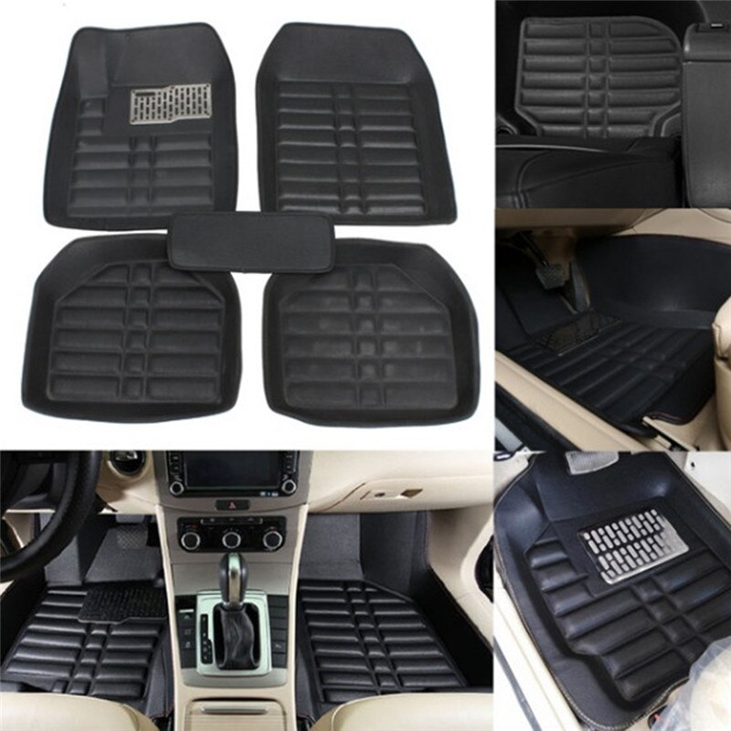 5PCS car floor mats Universal Car Auto Floor Mats Anti-Slip Mat Floor Liner Front&Rear Carpet Mat firm soft car accessories