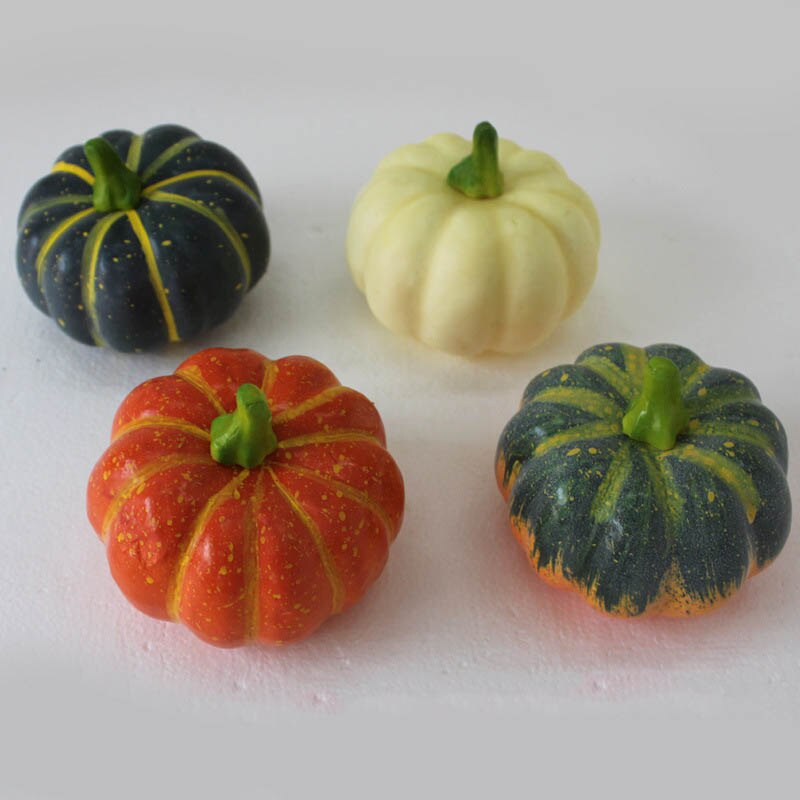 Fausse citrouille décorative d'halloween | Mousse de citrouille réaliste, de Table, de jardin, photographie d'accessoires alimentaires, décors artificiels pour jardins d'enfants