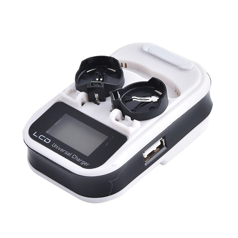 LIR2032 LIR2025 LIR2016 3.6V Rechargeable Lithium Button Cell Coin Battery Charger LCD Indicator intelligent US Plug 2-Slot