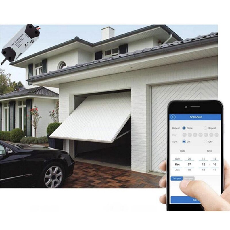Smart Garage Door Controller Voice Control Notification Mode Work with Alexa Google Home Control