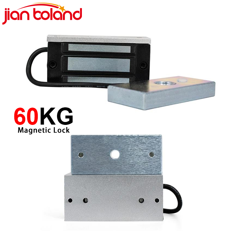 Dc12v/300ma 60kg elektromagnetiska lås inbäddade/utfällbara 2 typer av åtkomstkontrollmagnetlås lämplig för hemmakontorsdörr