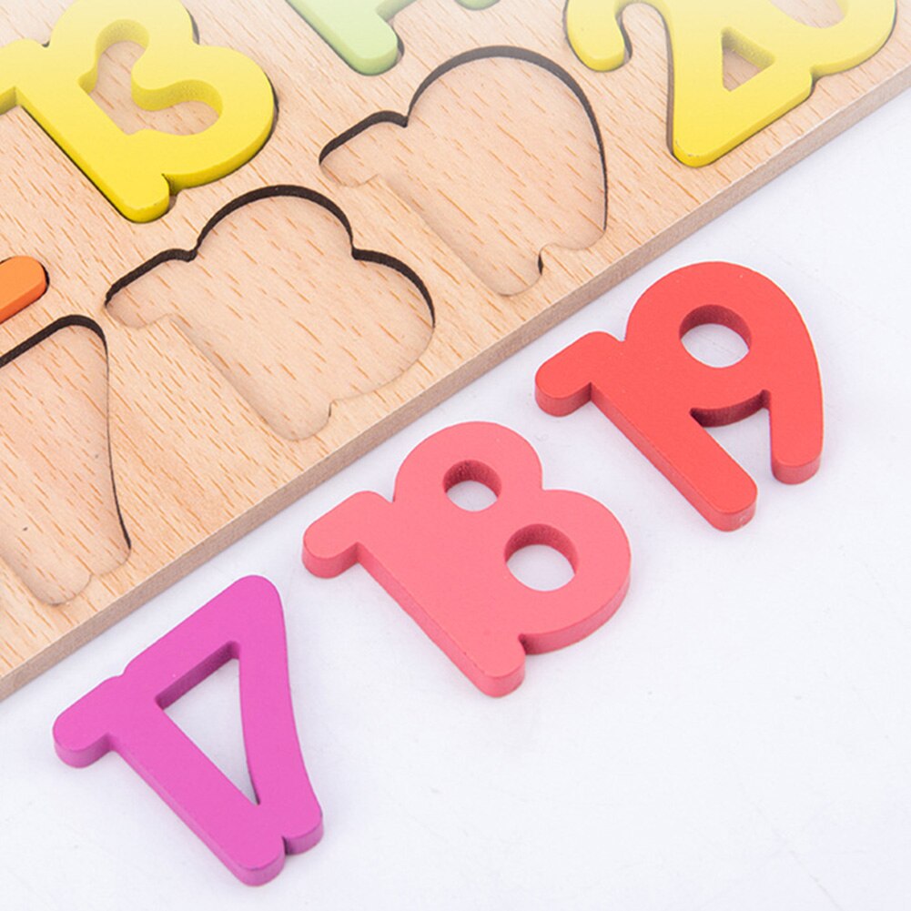 Educational Alphabet Digital Puzzle Wooden Toys Children Number Letter Jigsaw Learning Toy Matching Jigsaw for Children