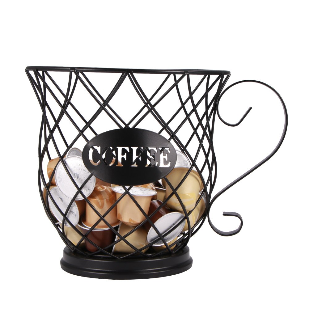 Coffee Pod Drawer Durable Coffee Capsule Holder HoldingMetal Reusable Coffee Capsules Storage Rack: M