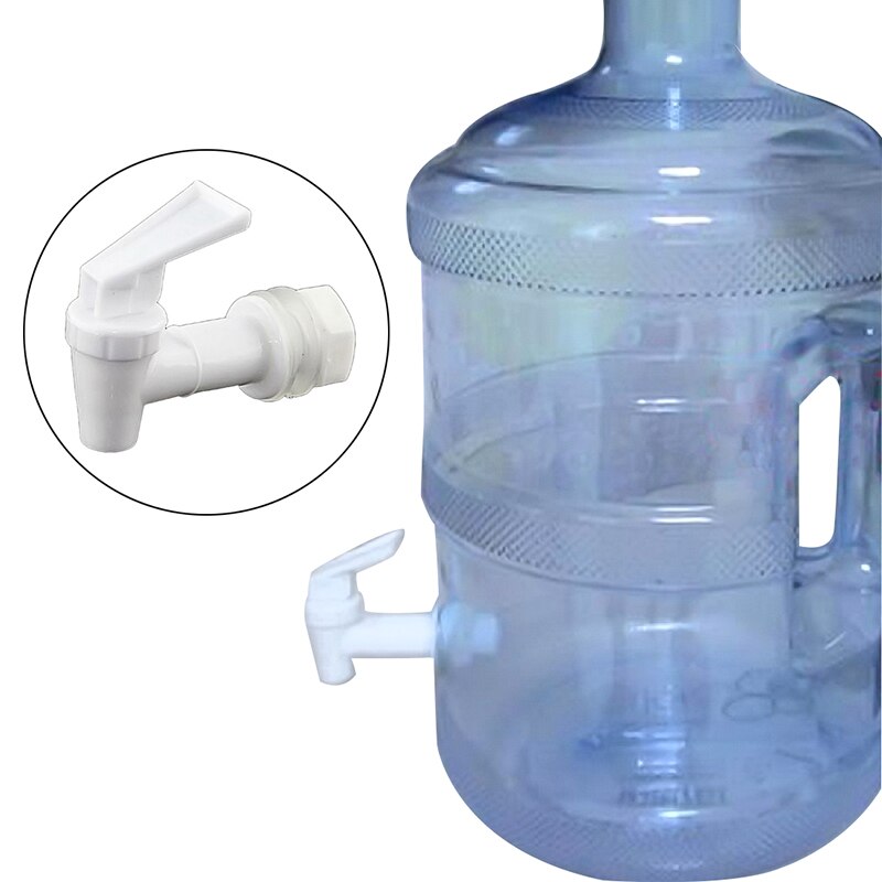 1Pcs Wit Push Type Plastic Water Dispenser Kraan Tap Vervanging Home Essentiële Drinken Fonteinen Onderdelen 3/4 Inch Opening