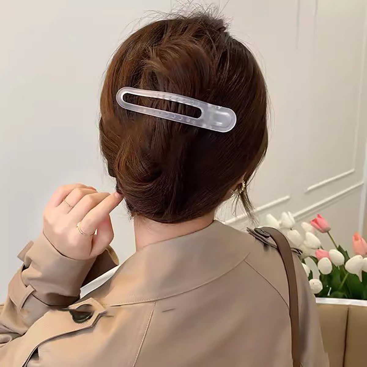 Acryl Matte Eendenbek Haar Klauwen Haarspeldjes Boog Effen Kleur Haar Clips Haaraccessoires Voor Vrouwen Haarspeld Paardenstaart Hoofddeksels