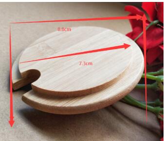 Bamboe Boom Deksel Bamboe Cup Cover Marc Cup Cover Kaarsen Potten Deksels Kaars Maken Diy Thee Bamboe Deksels: 2pcs  88mm