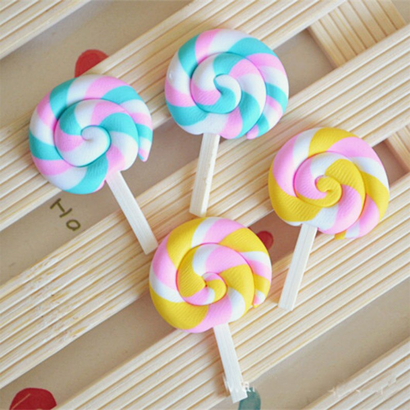 8PCS Slime Charms Colorful Lollipop Soft Clay Plasticine Slime Accessories Beads Making Supplies For DIY Scrapbooking Crafts: 8PCS mixed color