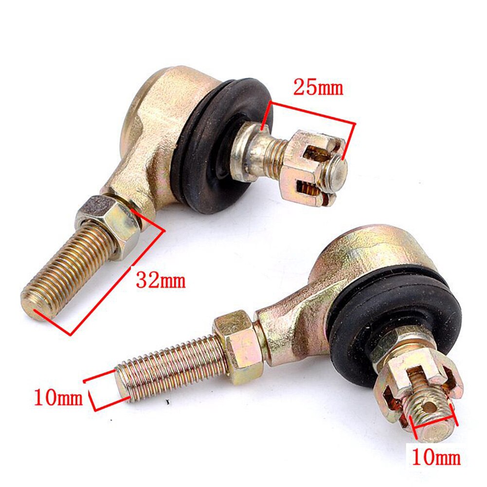 1Pair Tie Rod Ball Joint Connectors For 110 125cc Chinese ATV Quad 4Wheeler Metal Accessories Durable