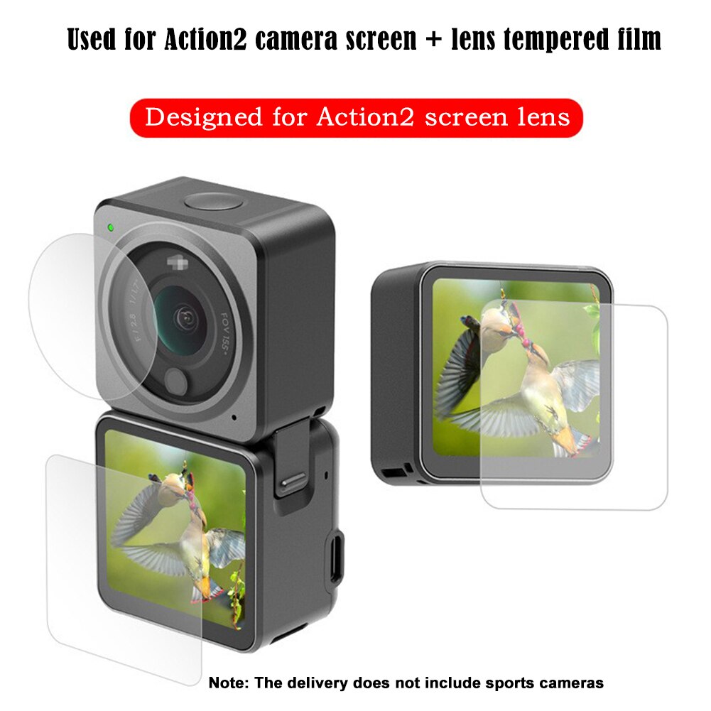 Kratzfester schutz, schutzfolien-zubehör, displayschutzfolien-set aus gehärtetem glas für dji osmo action 2