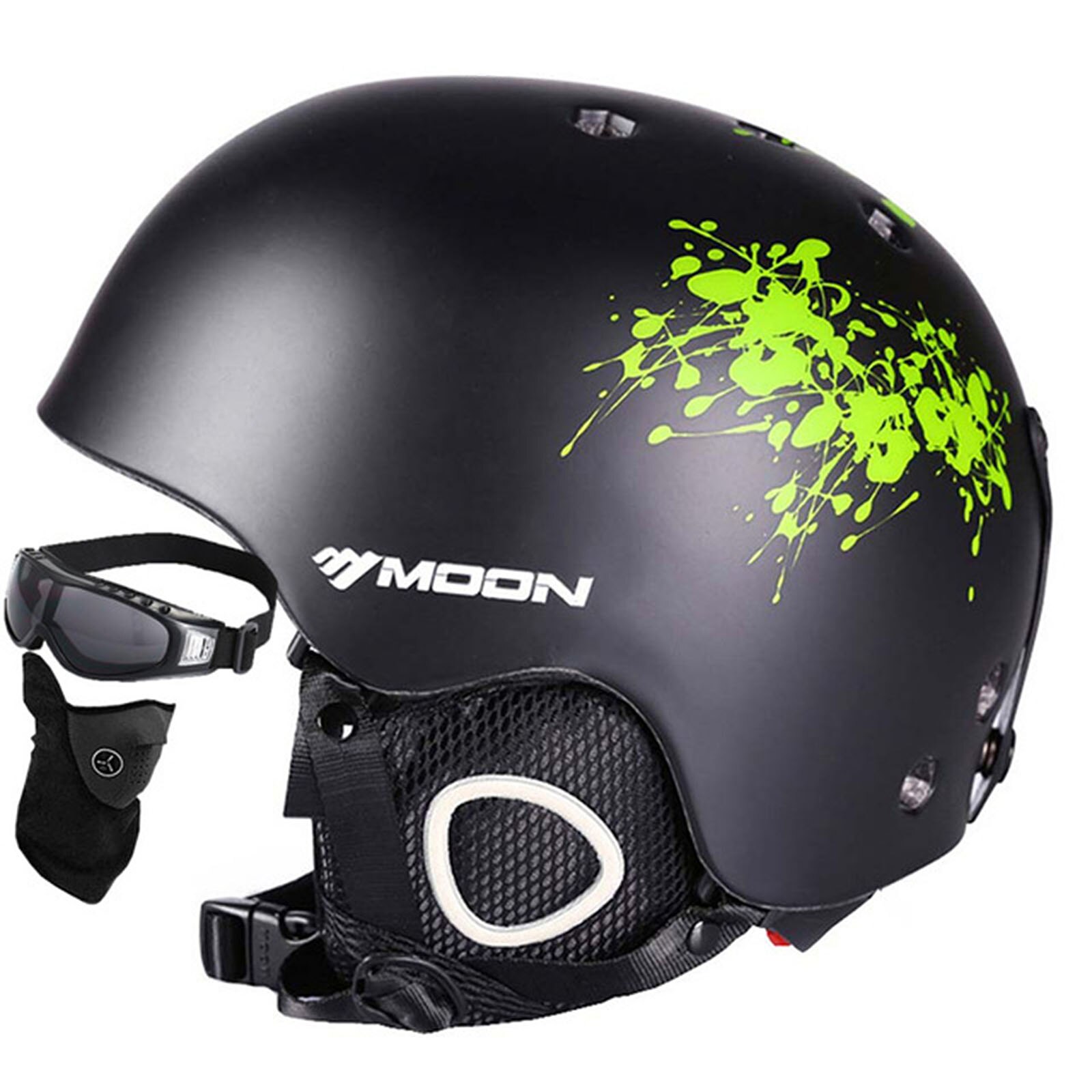 Skiën Helm Herfst Winter Volwassen Snowboard Skateboard Skiën Apparatuur Sneeuw Sport Safty Ski Helmen: Green  / M