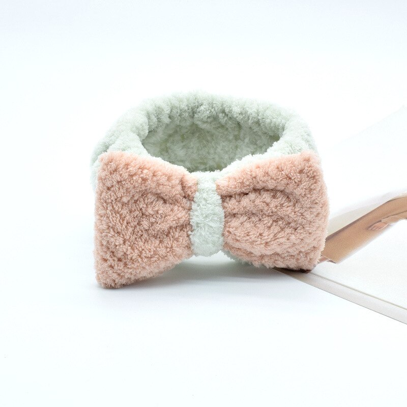 1PCS Cute Bow Hair Holder Hairbands Fleece Bow Animal Ears Headband For Women Girls Turban Hair Accessories