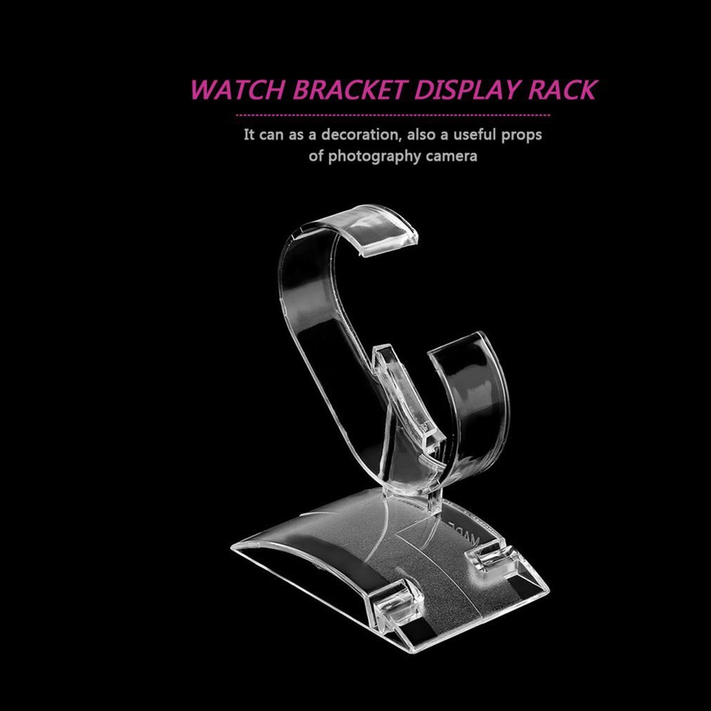 Lightweight Transparent Clear Acrylic Plastic Bracelet Wrist Watch Displays Holder Stand Rack Retail Shop Show Case Stand Tool