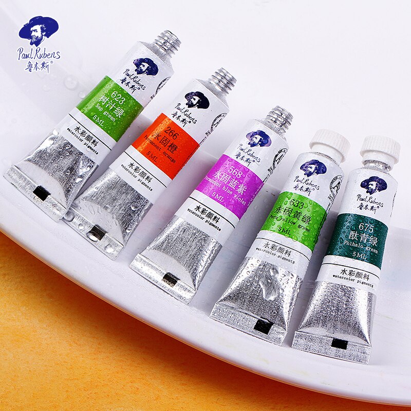 Offizielle Paul Rubens 5ml Aquarell Farben Rohre Caroline Serie 20 farben Pigment für Anfänger Student Kunst lieferant