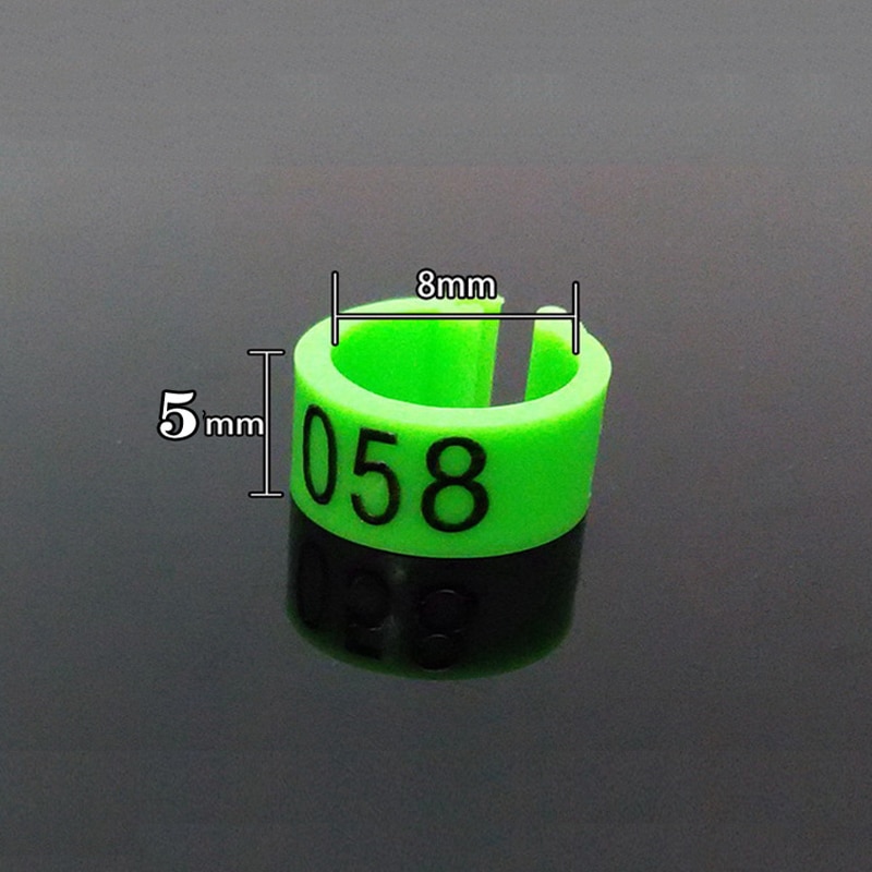 100Pcs Identify Ring Digital Pigeon Foot Rings Carrier Home Bird Parrots Training Feeding Supplies Leg Number Pets Birds Bands