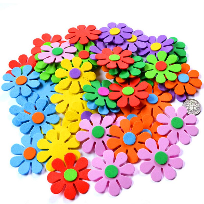 50Stck/30Stck Schaum Blumen Schmetterlinge Sterne Scrapbooking DIY Aufkleber Verschiedene Farben freundlicher Zimmer Party Dekor Kindergarten handwerk