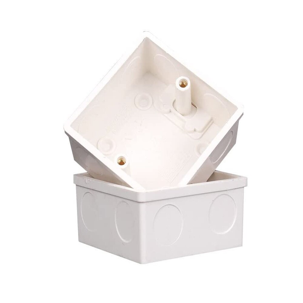 86Type White PVC Flush-Type Wall Mounted Junction Box Wall Switch Box Electrical Outlet Mounting Cassette