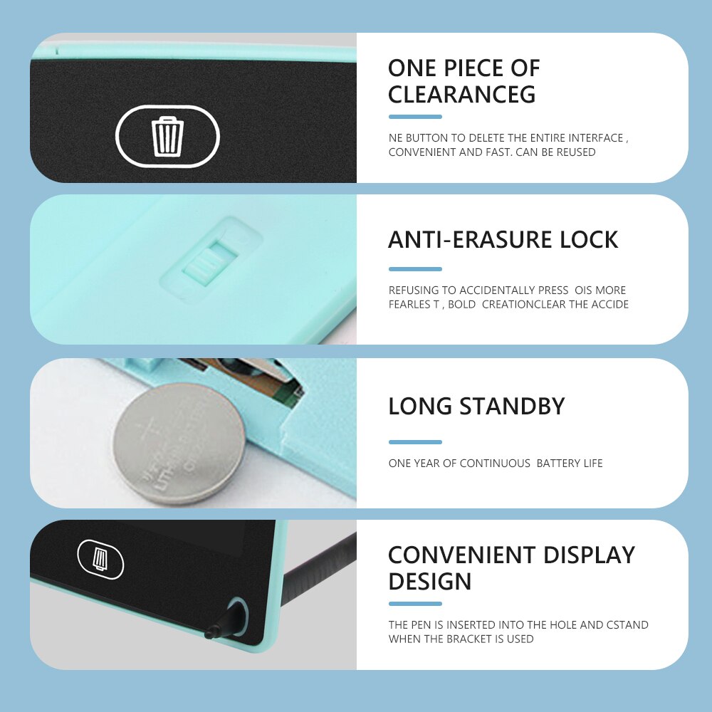 6.5 Inch Graphic Tablet To Draw Board Lcd Writing Tablet For Kids With Stylus Pen Doodle Board Electronic Notepad Pad