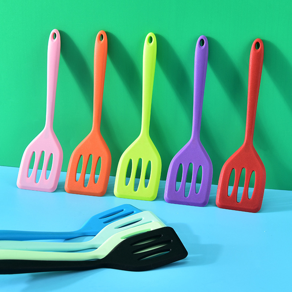 Espátula pequeña de silicona para cocinar en el hogar, espátula para freír, espátula para carne, espátula para panqueques, herramientas de cocina, 1 ud.