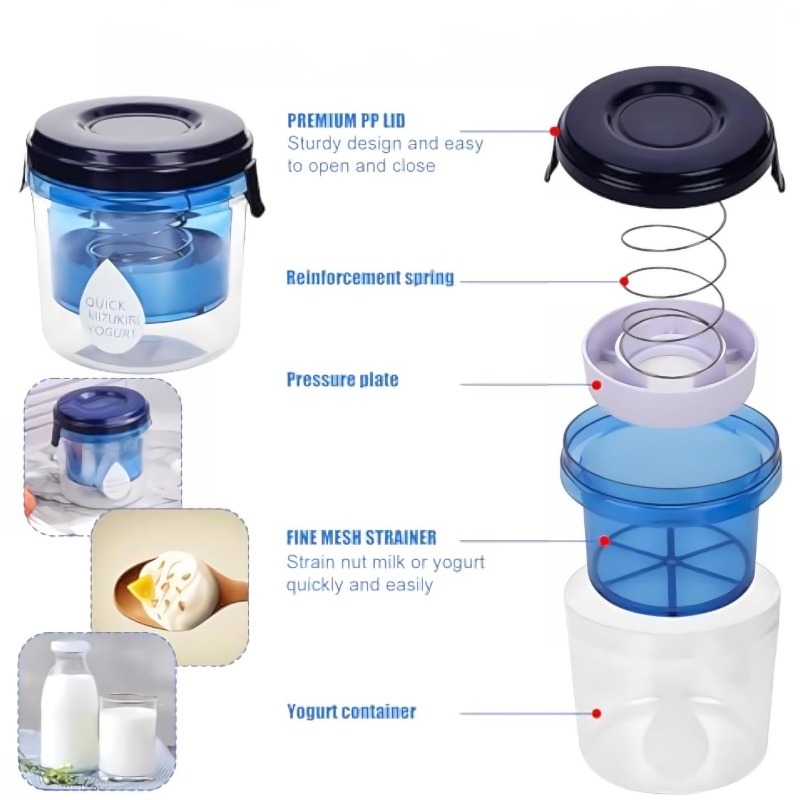 Yoghurtfilter myseparator kompresjonsartefakt matkvalitet husholdningsost tofu dehydreringstank gresk yoghurtfilter