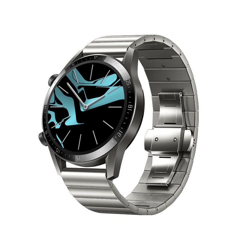 Heren dames horlogeband roestvrij staal 20mm 22mm voor huawei gt  gt2 horlogeband met vlindersluiting: Zilver