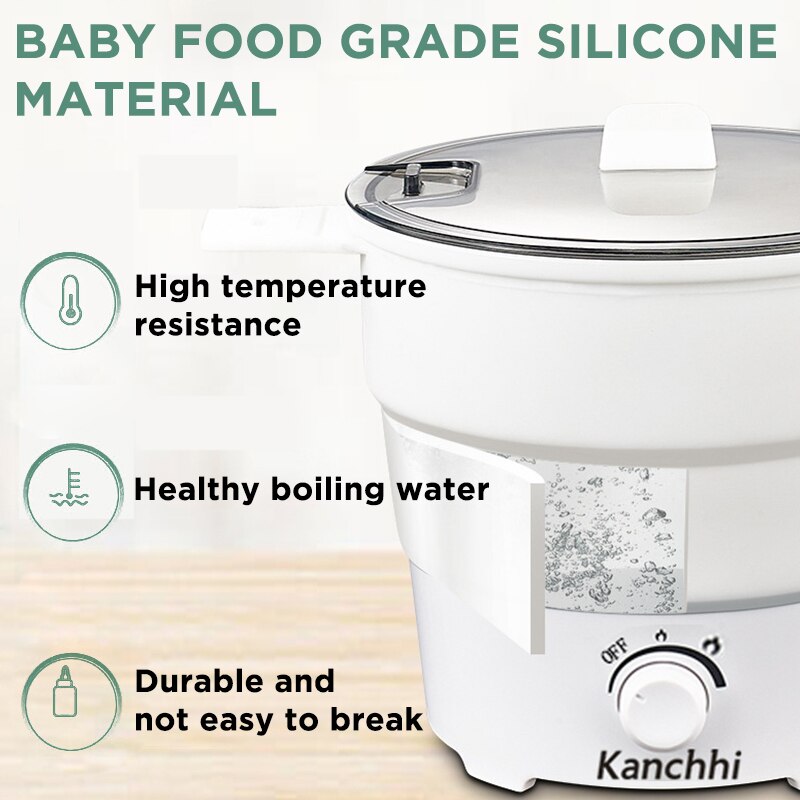 Collapsible Electric wok multi-functional household pot dormitory student pot electric rice cooker mini electric cooking pot