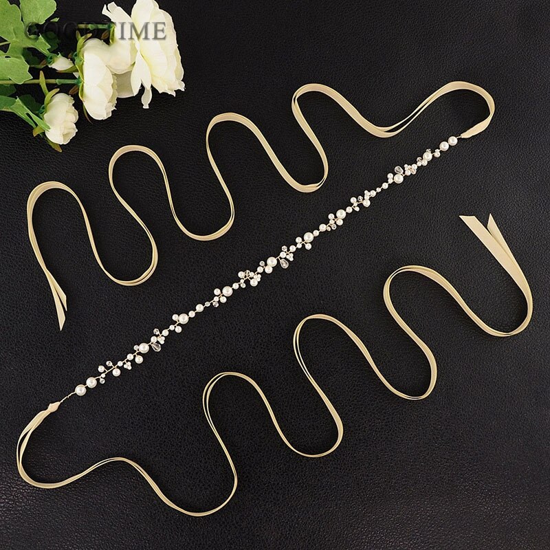 Noble cinturón nupcial con perlas, fajín de boda, cinturones finos para vestido de noche, accesorios de boda, cinturón delgado para de mujer