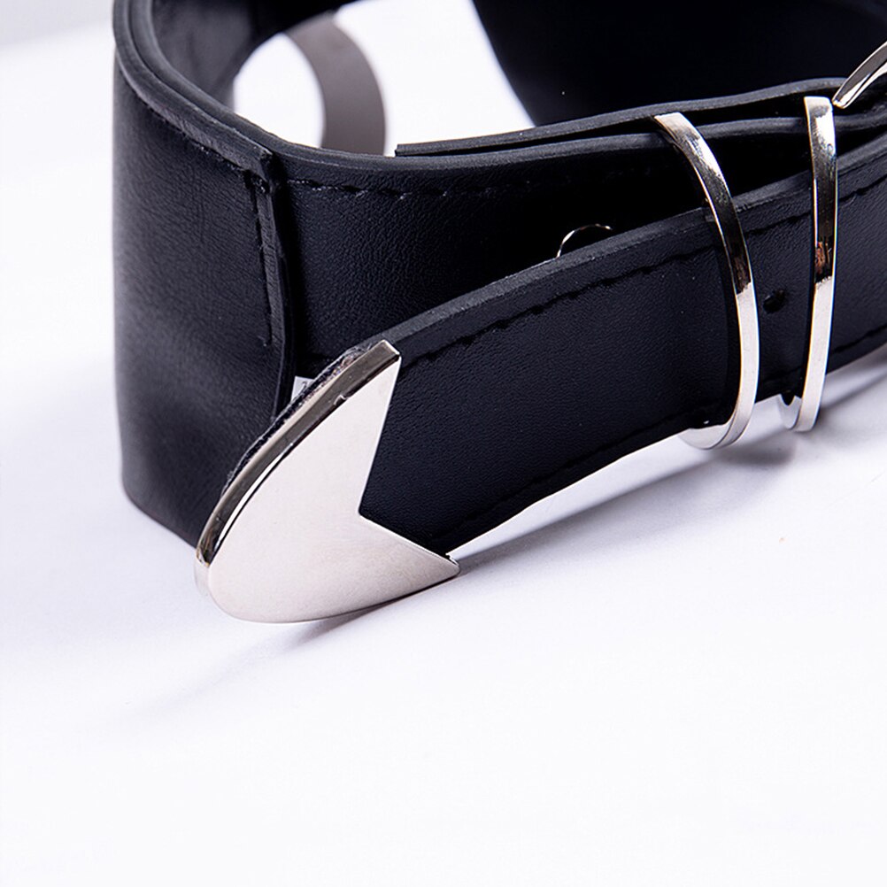 Punk Women Necklace PU Leather Chic Moon Pattern Women Collar Belt Choker Gothic Necklace