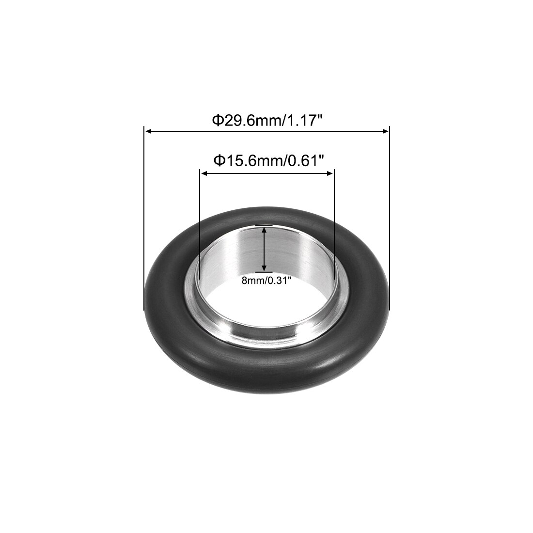 Uxcell-anel de centralização automotiva com encaixe a vácuo, flange de 29.6mm x 15.6mm