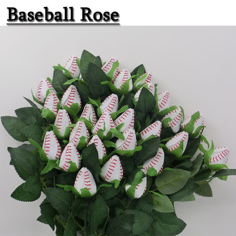 Baseball Rose Long Stem - Baseball Themed - Sports... – Vicedeal