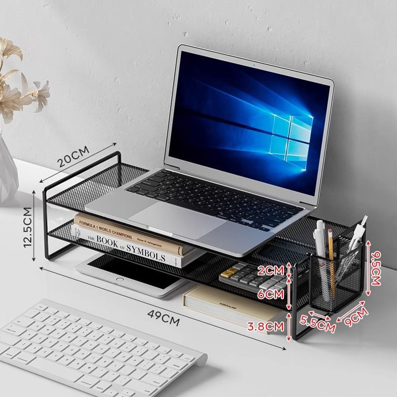 Computer Monitor Riser Halter Laptop Kühlung PC Bildschirm Stehen Halterung Desktop Lagerung Organizer Für Drucker Tastatur Maus: Gold