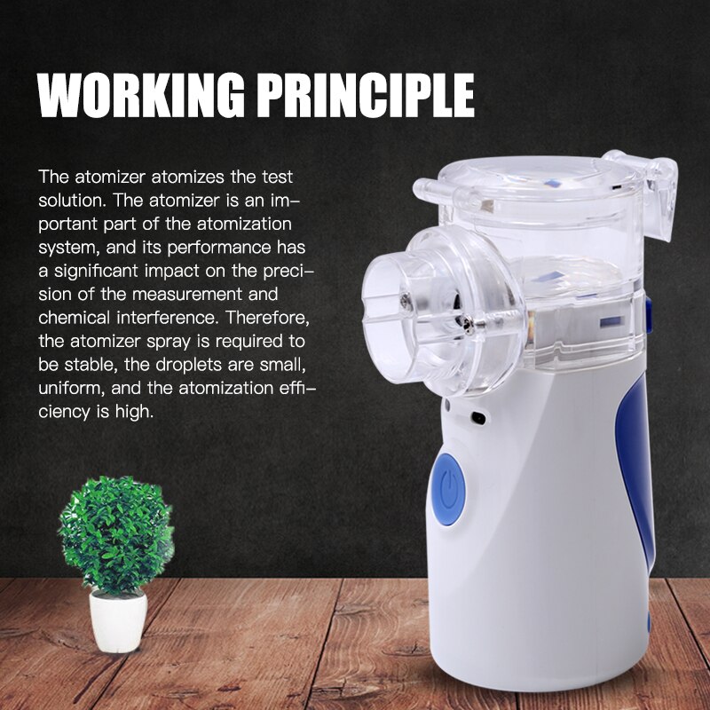 Nebulizador portátil para adultos y niños, Mini máquina atomizadora ultrasónica de mano para el hogar, Humidificador ultrasónico de mano para cuidado de la salud