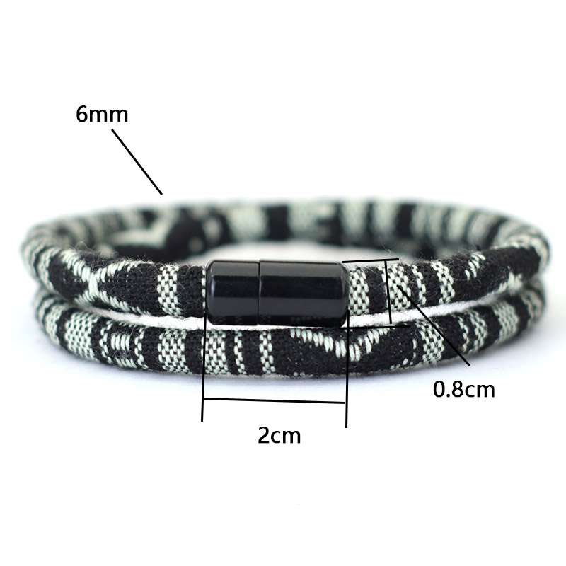 en hombres pulsera de cuerda Bohemia atraer pulsera magnética aventura supervivencia Braslet Pulseras Hilo Hombre Surf en la playa Brazalete