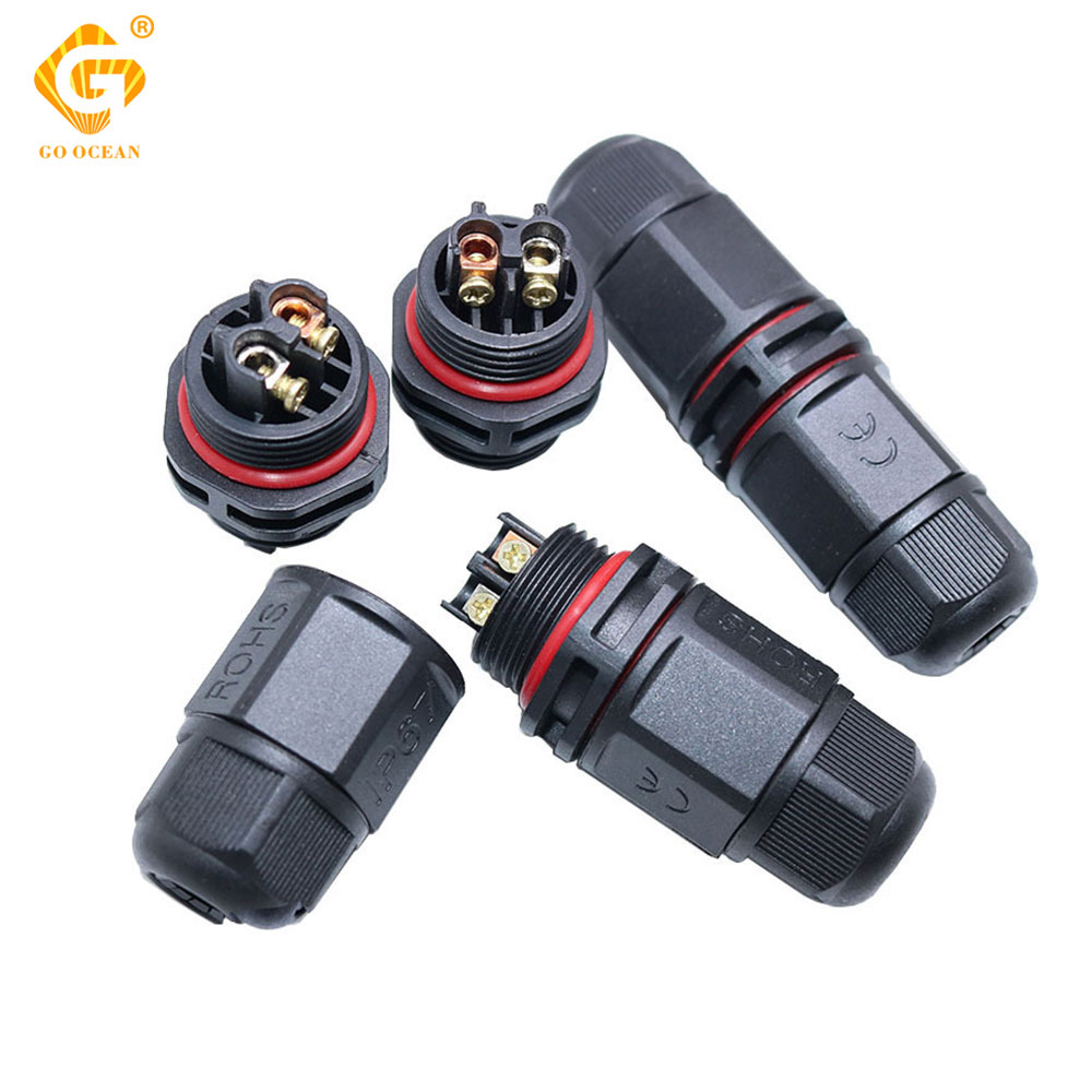 Waterproof Connector 2 Pin 3 Pin 380V T/I/X Shape Cable Wire Screw Adapter IP68 Electrical Terminal Connectors LED Outdoor Light