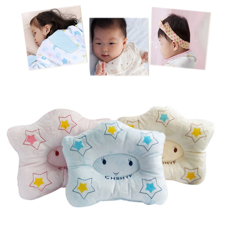 Newborn Shaping Pillow Soft Correct Position Star Pattern Prevent Flat Head Pillows BM88