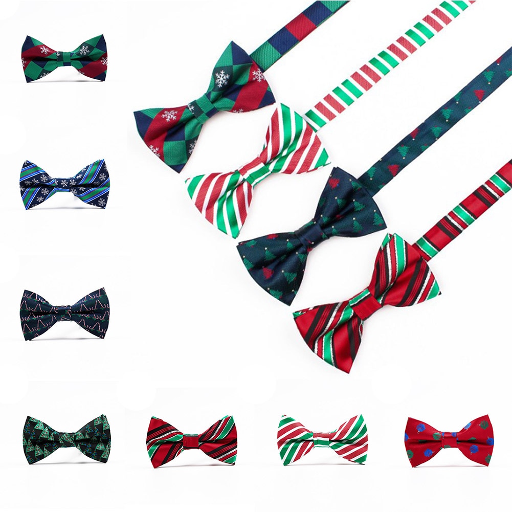 1PC Bow Ties for Men Christmas Tree Bowties For Mens Wedding Cravat Butterfly Tie Casual Bowknot Bowties Men