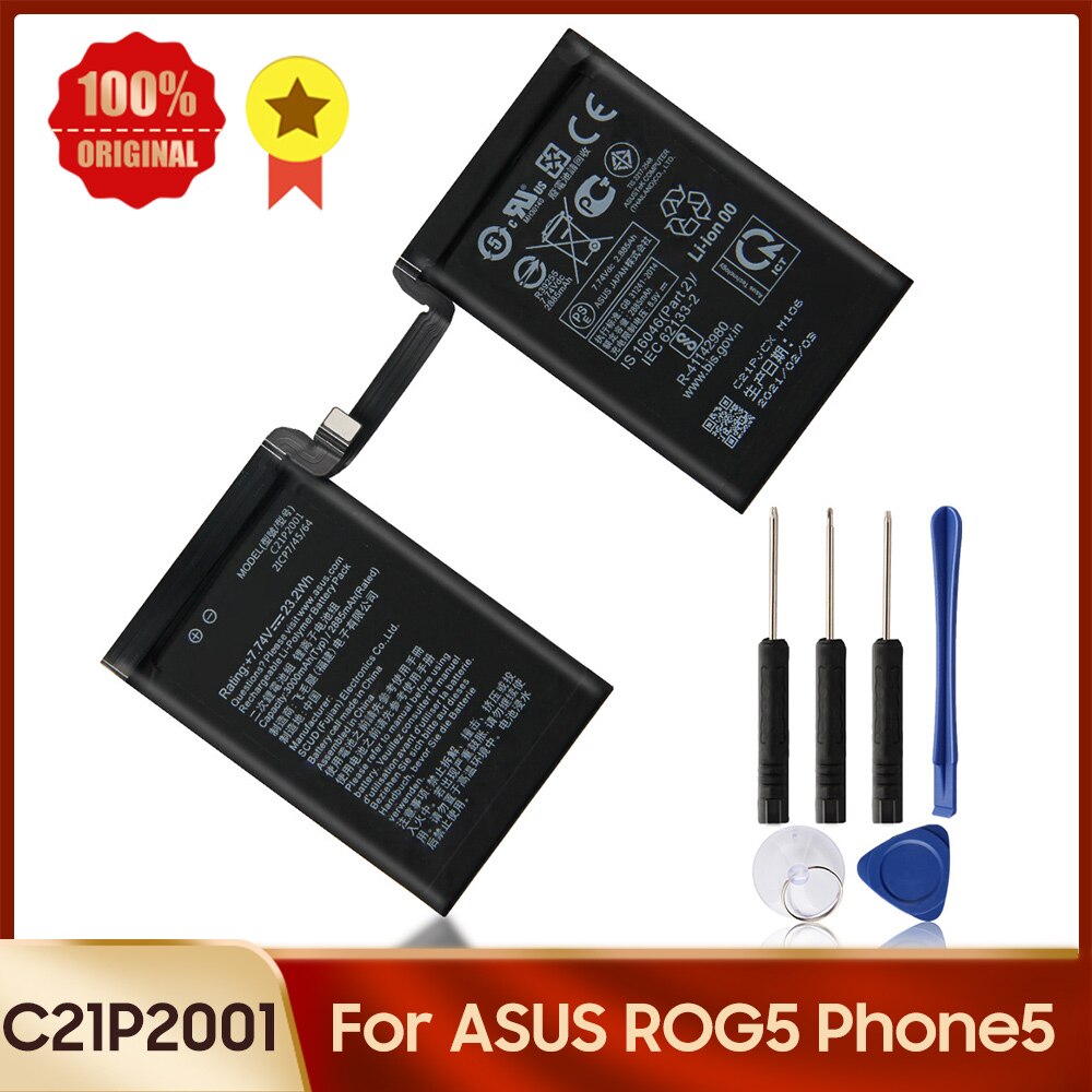 Originele Telefoon Batterij C21P2001 Voor Asus Rong 5 ROG5 Telefoon 5 Phone5 I005DA Vervangende Batterij 3000Mah + Gereedschap