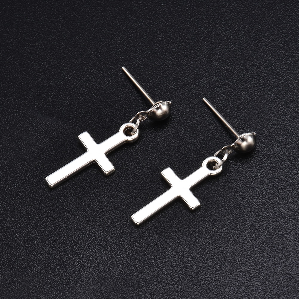 Boucles d&#39;oreilles croix Punk pour femmes, bijoux pendentif Cartilage goutte d&#39;eau, Aretes De Mujer Modernos 2022