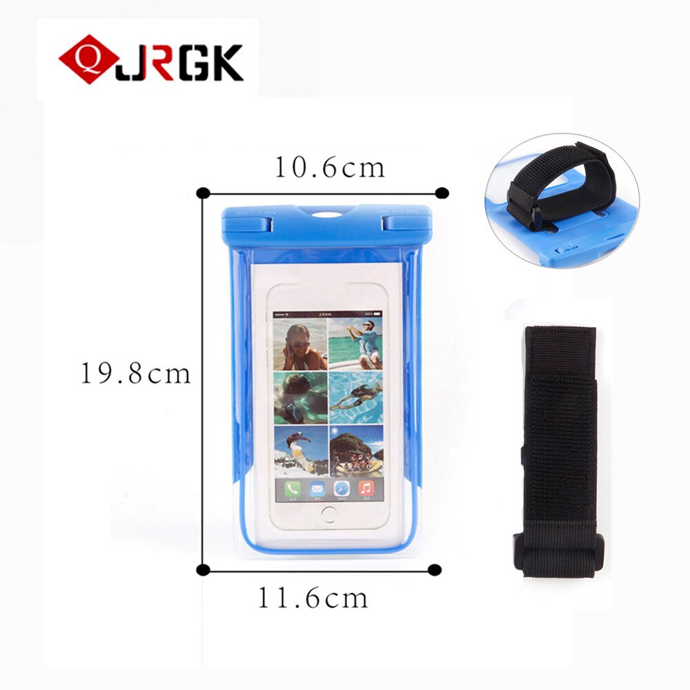 Waterdichte telefoonhoes met sportarmband voor iphone / samsung / lg / htc / nokia / blu-ray universeel 6 inch