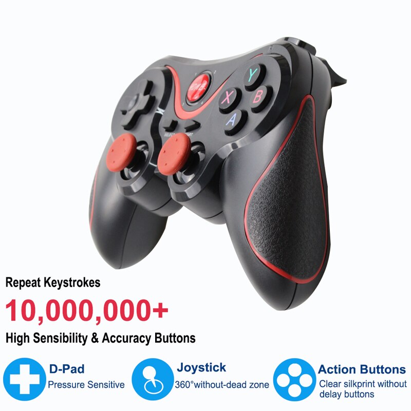 T3 X3 Wireless Joystick Gamepad Game Controller bluetooth BT3.0 Joystick For Mobile Phone Tablet TV Box Holder