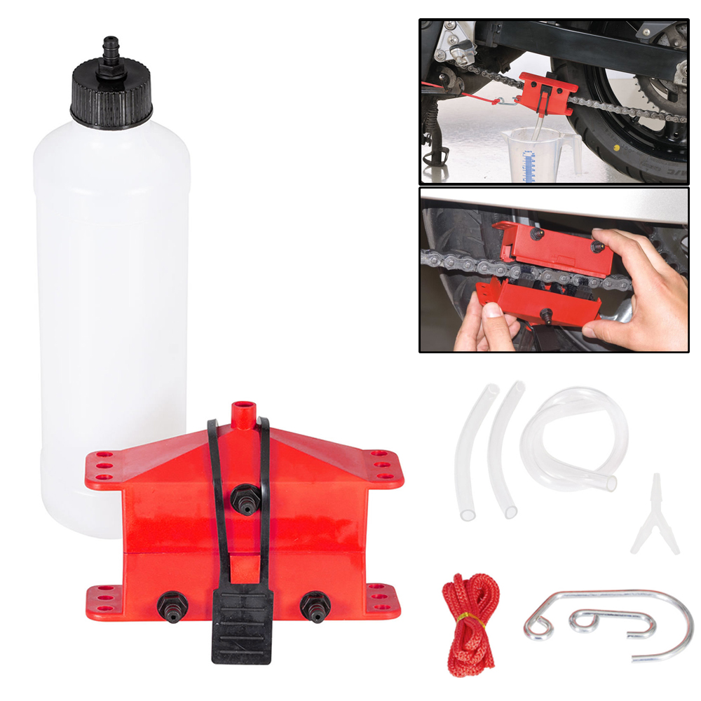 Kit de limpeza de corrente de motocicleta, escova, ferramenta de limpeza de engrenagem para correntes de moto, dispositivo lubrificante, acessório de lubrificação